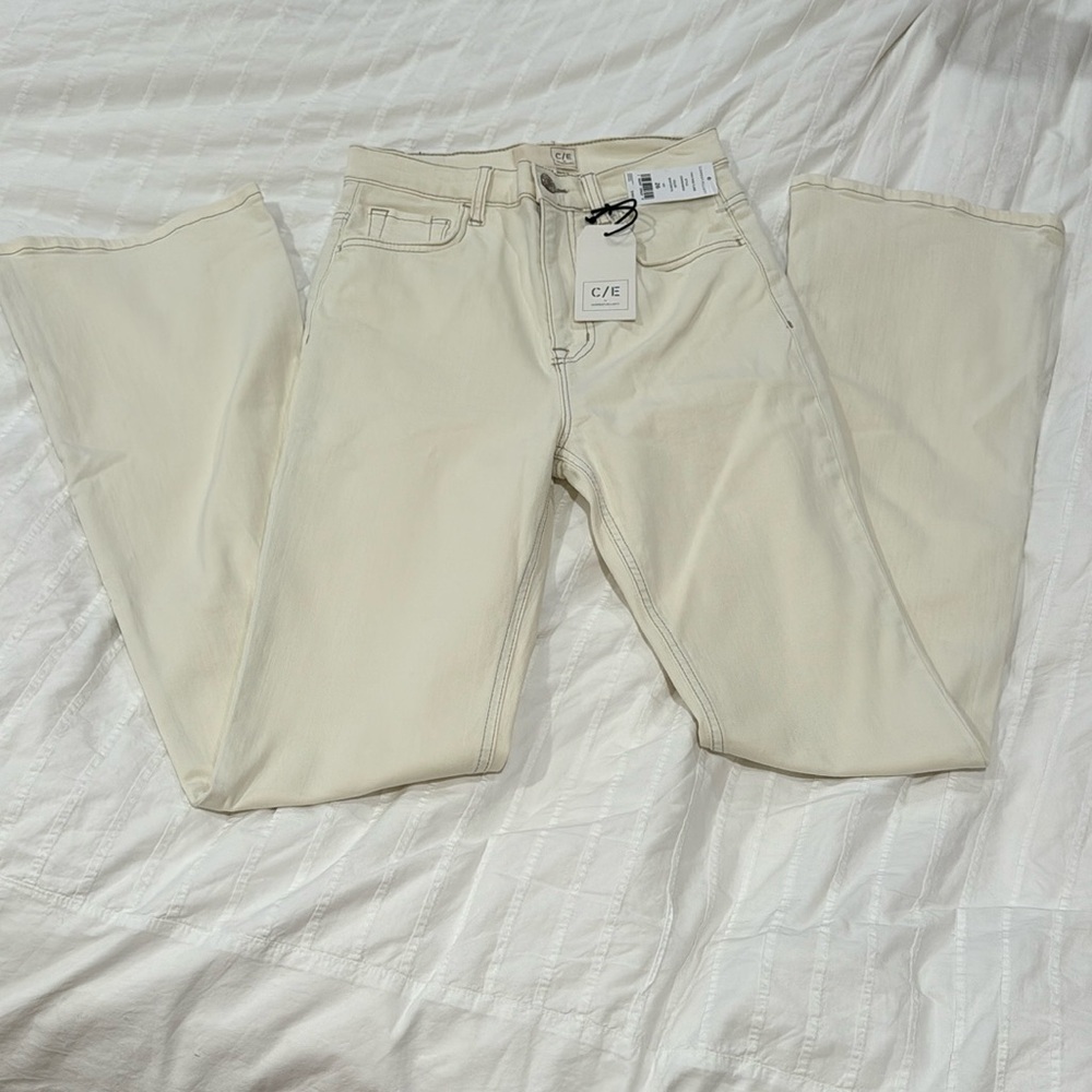Current/Elliot high rise flare, 32, cream